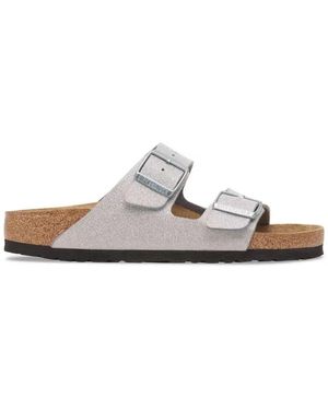 Birkenstock Glitter Twee-Band Sandaal - Wit