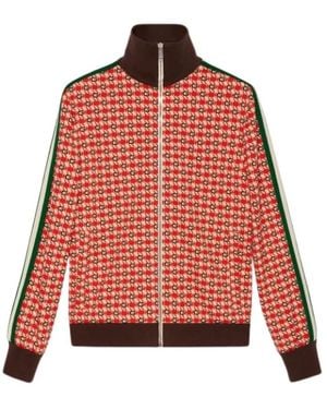 Gucci Hoodies & Sweatvesten ,Rood ,Sweatshirt Met Rits