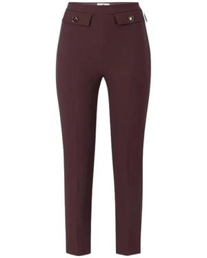 Elisabetta Franchi Cropped Pants - Purple
