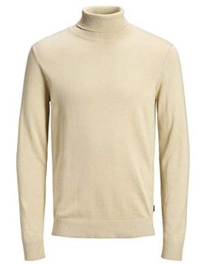 Jack & Jones Beige Cotton Jumper - Natural