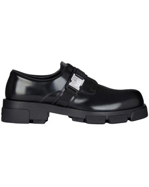 Givenchy Schwarze Leder Schnallenschuhe