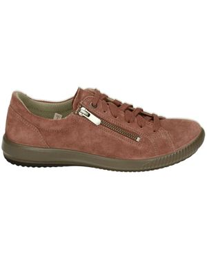 Legero Schoenen ,Oranje ,Suède Sportieve Lage Suède Sneakers Zalm - Bruin