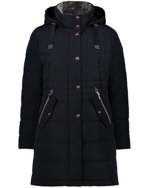 GIL BRET Pufferjas Met Imitatiebont Kraag - Blauw