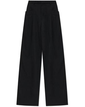 R13 Broeken ,Zwart ,Wol Wollen Broek Met Plooien