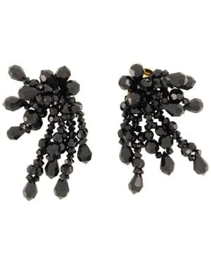Simone Rocha Accessoires ,Zwart ,Verwelde Kroonluchter Oorbellen