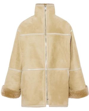 Yves Salomon Faux Fur & Shearling Jackets - Natural
