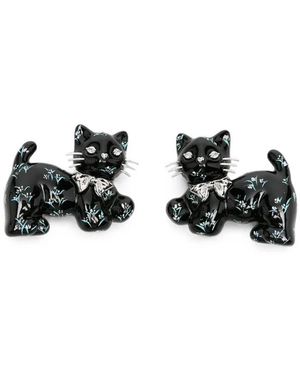 YVMIN Accessoires ,Zwart ,Bloemenprint Katten Haarclips