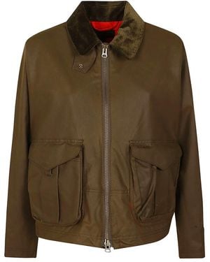 Filson Gewachste baumwolljacke dunkles tan - Grün
