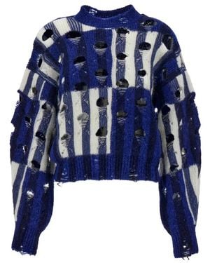 Off-White c/o Virgil Abloh Rundhals-Strickware - Blau