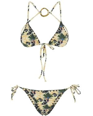 Anjuna Bikini Mit Herausnehmbaren Cups Und Rückseiten-Accessoire - Mettallic