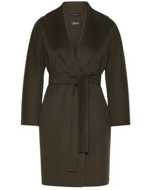 Max Mara Jassen ,Groen ,Wol Messi Ceintuurjas