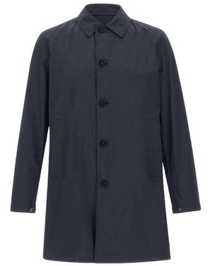 Woolrich Single-Breasted Coats - Bleu