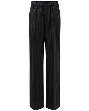Semicouture Pinstripe Wijde Broek - Zwart