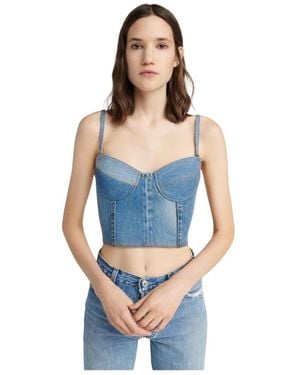 RE/DONE Sleeveless Tops - Blue
