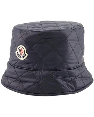 Moncler Diamond-Quilted Padded Bucket Hat - Blau