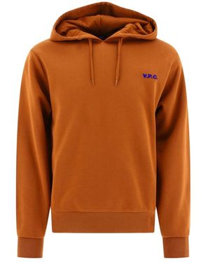A.P.C. Brauner Sweatshirt Mit Samt Vpc Design
