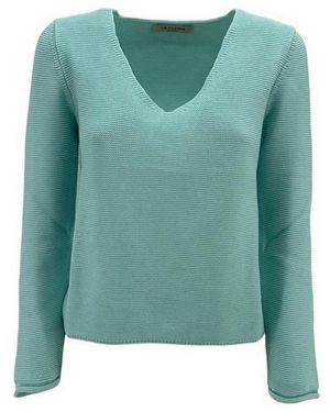 La Fileria V-Neck Knitwear - Verde