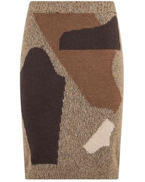 Moschino Fitted Geometric Dress - Bruin