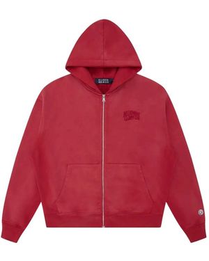 BBCICECREAM Washed Small Arch Logo Zip Through Hood - Rood