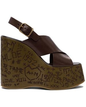 Chloé Wedges - Marron