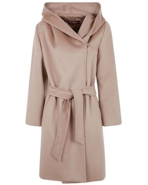 Max Mara Newmang Midi Jas - Bruin