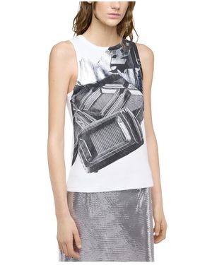 Rabanne Ohmori Printed Chocolate Tablet Tank - Blau