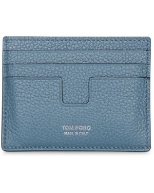 Tom Ford Hochwertiger Leder-Kartenhalter - Blau