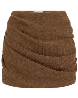 LeKasha Tabak Drapierte Rock - Braun