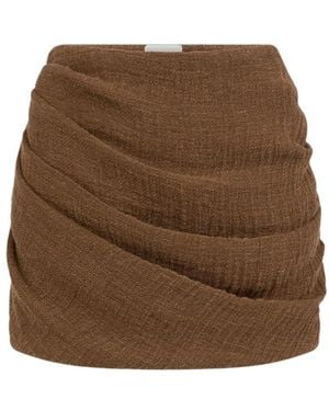 LeKasha Short Skirts - Marron