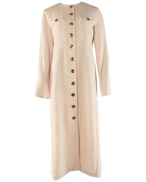 Pinko Single-Breasted Coats - Natural