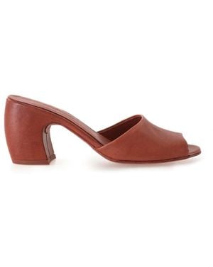 Cortana Heeled Mules - Red