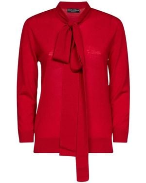 Dolce & Gabbana Round-Neck Knitwear - Rojo