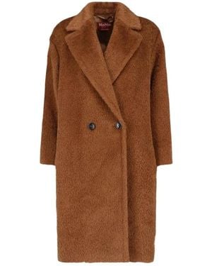Max Mara Misturbano Double-Breasted Coat - Bruin