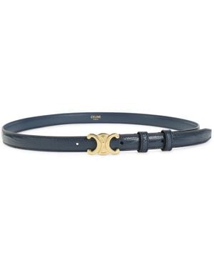 Celine Triomphe Leather Belt - Blue