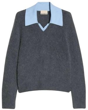 Pennyblack Pbbpalpiti V-Ausschnitt Strick - Blau