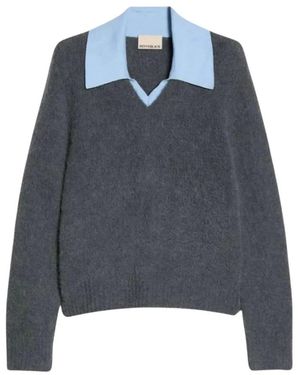 Pennyblack Pbbpalpiti V-Hals Gebreid - Blauw