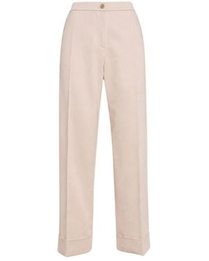 Elena Miro Cropped Trousers - Natural