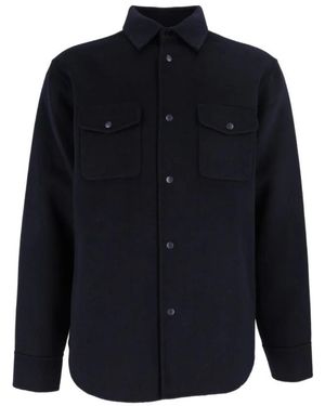 Aspesi Overhemden ,Blauw ,Nylon Zijden & Nylon Overhemd