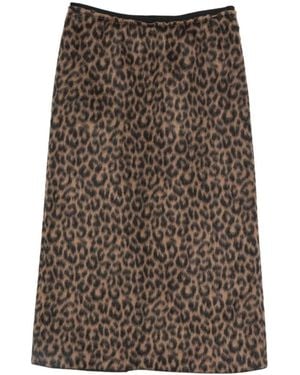 Alysi Midi Skirts - Brown
