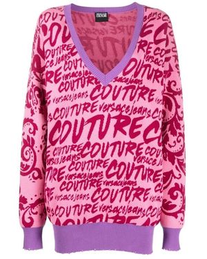 Versace Jeans Couture V-Neck Knitwear - Rosa