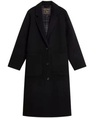 Woolrich Doppelter Wollmantel - Schwarz