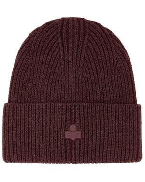 Isabel Marant Mayers Ribbed Beanie - Paars