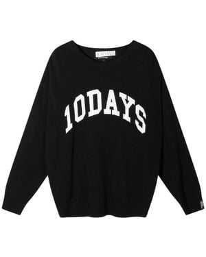 10Days Bunter Strickpullover - Schwarz