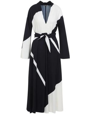 Alberta Ferretti Belted Coats - Blue