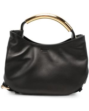 Moschino Tassen ,Zwart ,Leer Handle Me Bag Small