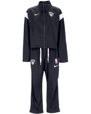 Nike Compleet Trainingspak Nba Trainingspak Courtside Team Bronet Zwart/Wit/Wit - Blauw