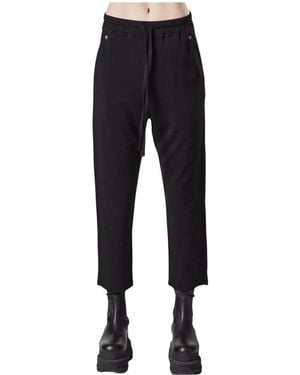 Thom Krom Broeken ,Zwart ,Relaxte Zwarte Geweven Broek