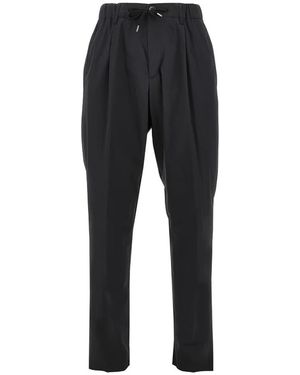 Herno Broeken ,Zwart ,Polyester Technische Poplin Broek