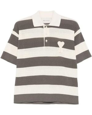 Ami Paris Polo Shirts - Grey
