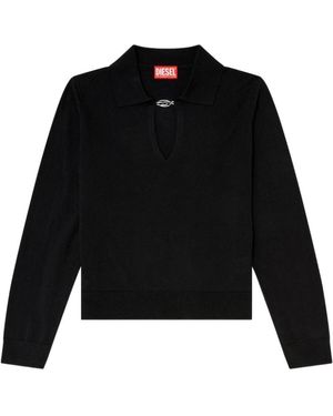 DIESEL Truien & Vesten ,Zwart ,V-Neck Truien